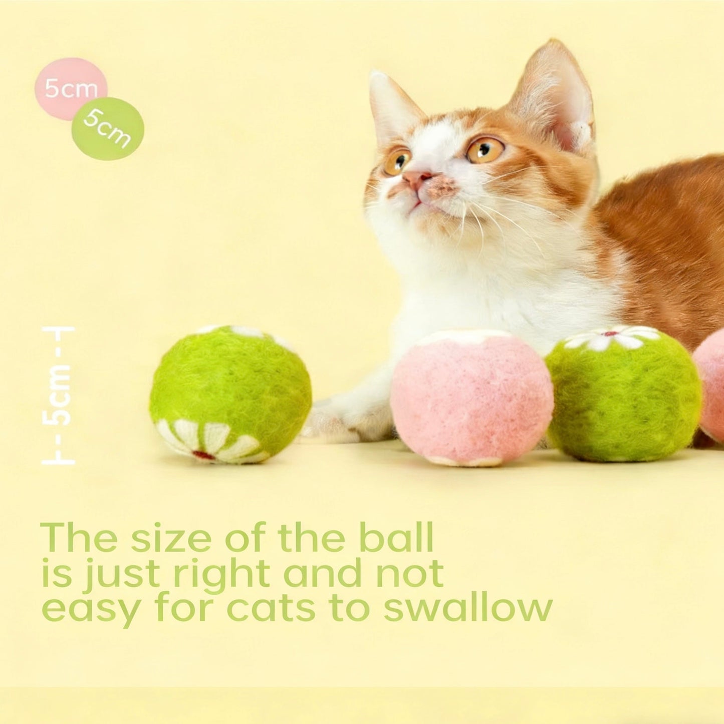 3-Pack 100% Wool Pets Felt Balls Needle Felting Dryer Balls