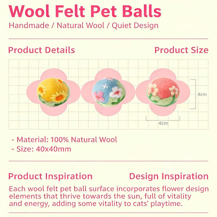 Felted Wool Dryer Balls (3-Pack) | 100% Wool Felted Wool Balls – feltque