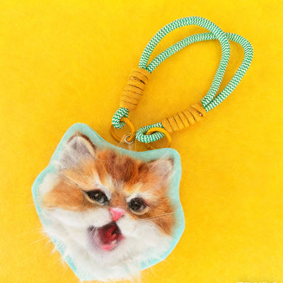 Custom felted wool pet pendant - 10 cm/4 inches